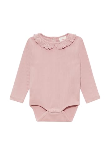 s.Oliver Gerippter Body mit Rüschenkragen zartrosa 92 von s.Oliver