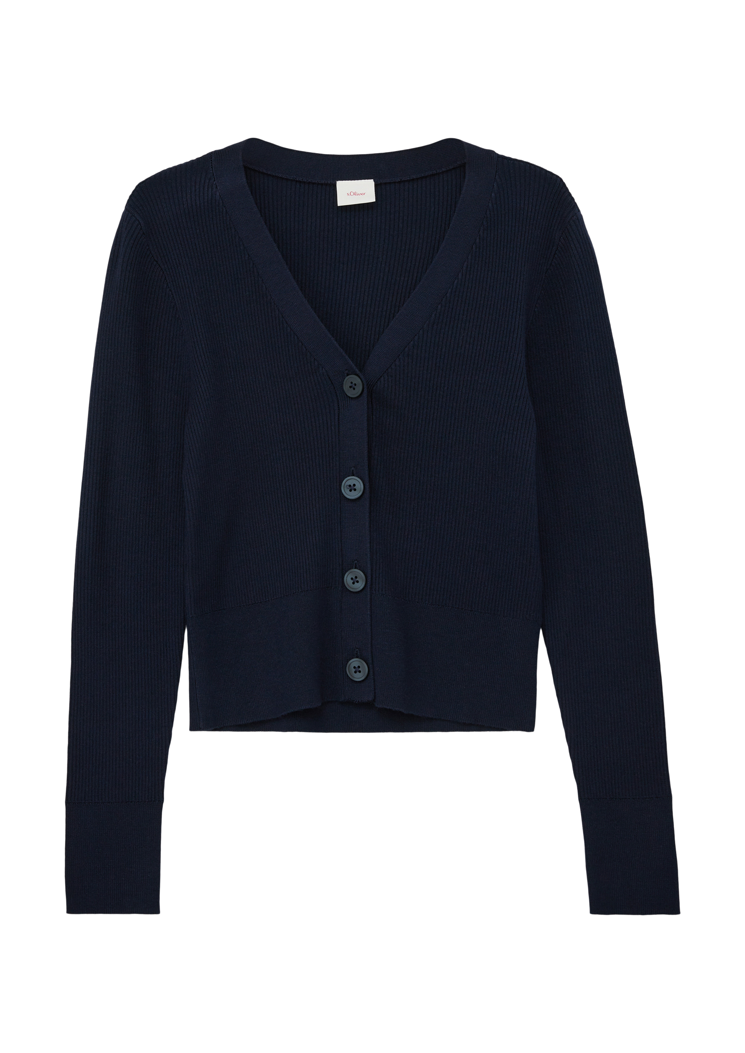 s.Oliver - Gerippter Cardigan aus Viskosemix, Mädchen, blau von s.Oliver