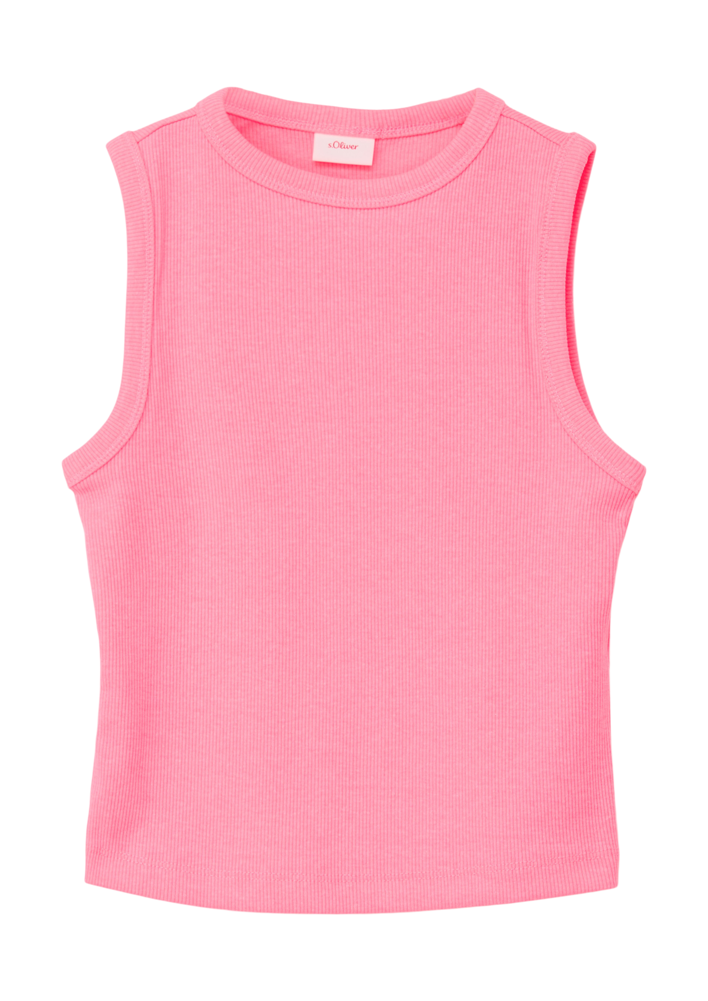 s.Oliver - Geripptes Tanktop mit Ziernähten, Mädchen, Rosa von s.Oliver