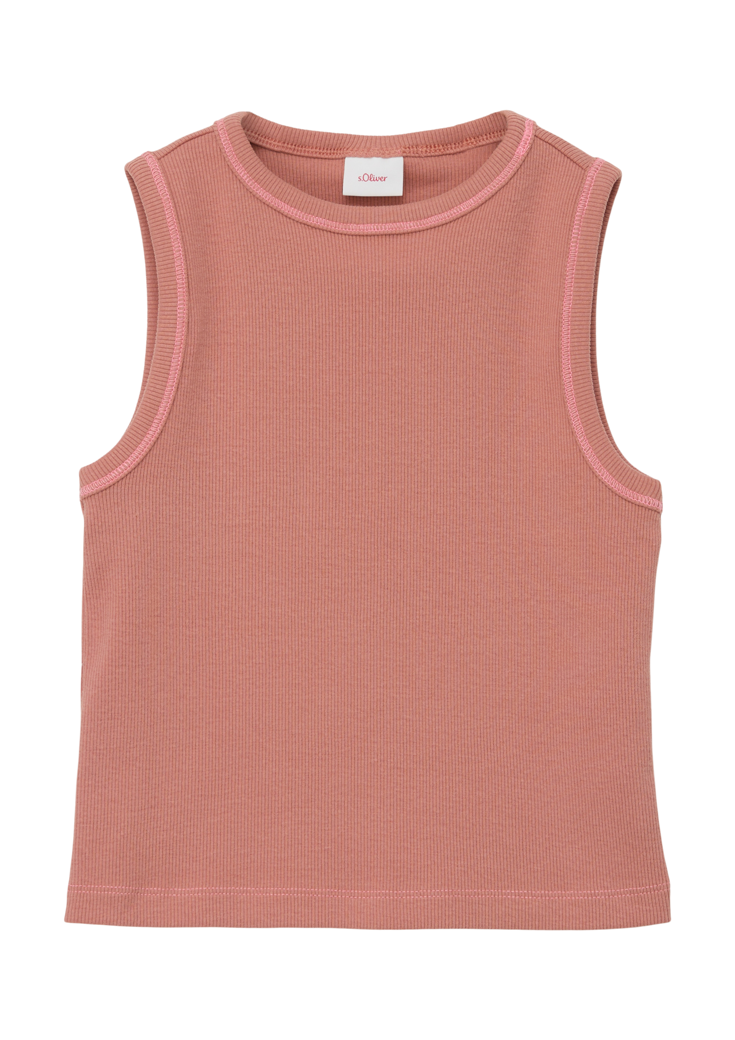 s.Oliver - Geripptes Tanktop mit Ziernähten, Mädchen, rot von s.Oliver