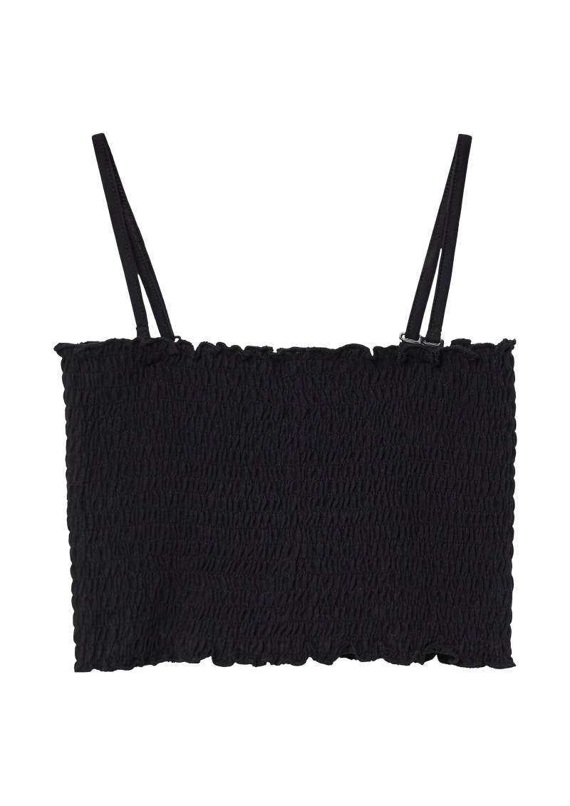 s.Oliver - Gesmoktes Crop-Top mit abnehmbaren Spaghettiträgern, Mädchen, schwarz von s.Oliver