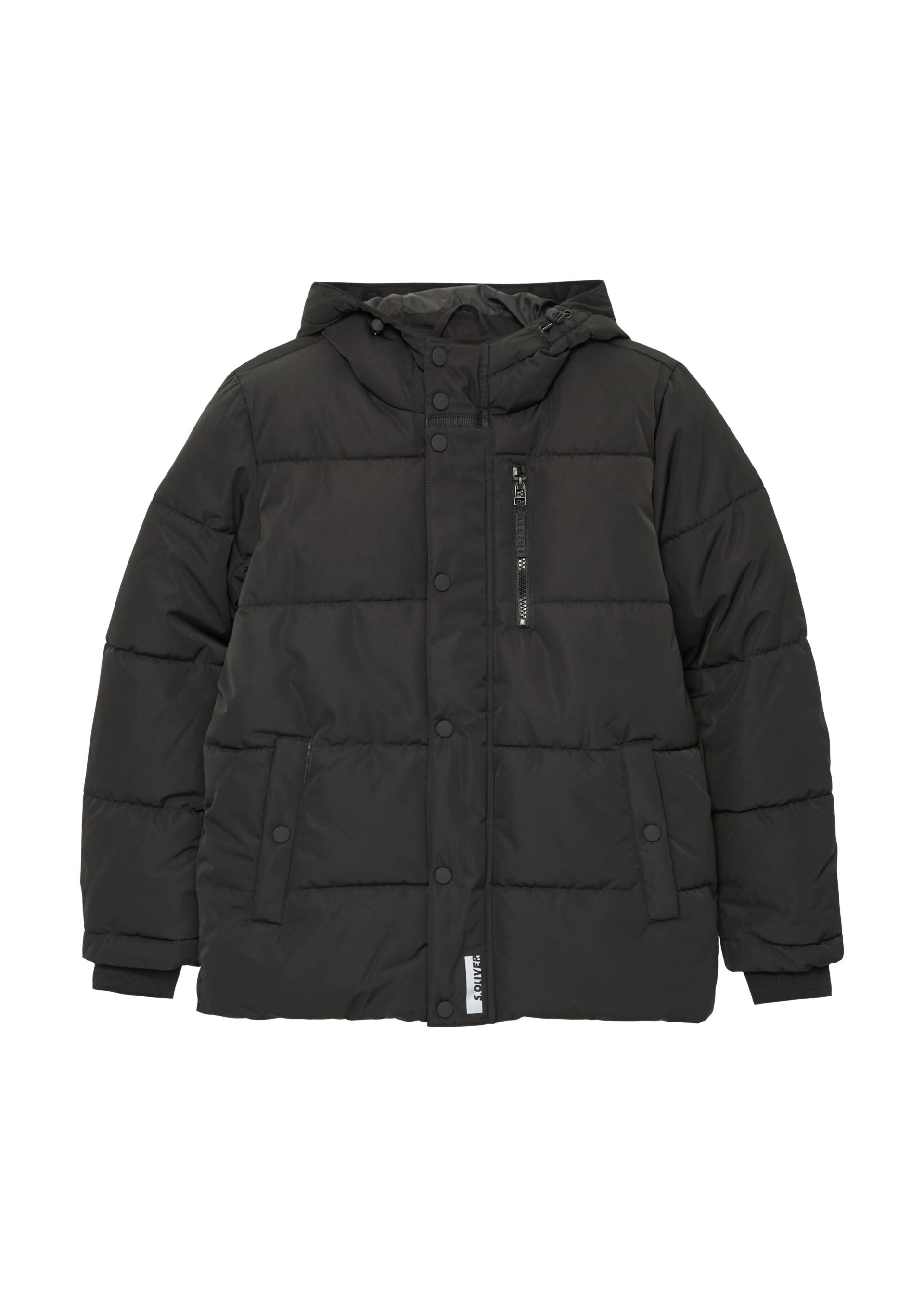 s.Oliver - Gesteppte Jacke mit Fleecefutter und verstellbarem Saum, Jungen, schwarz von s.Oliver