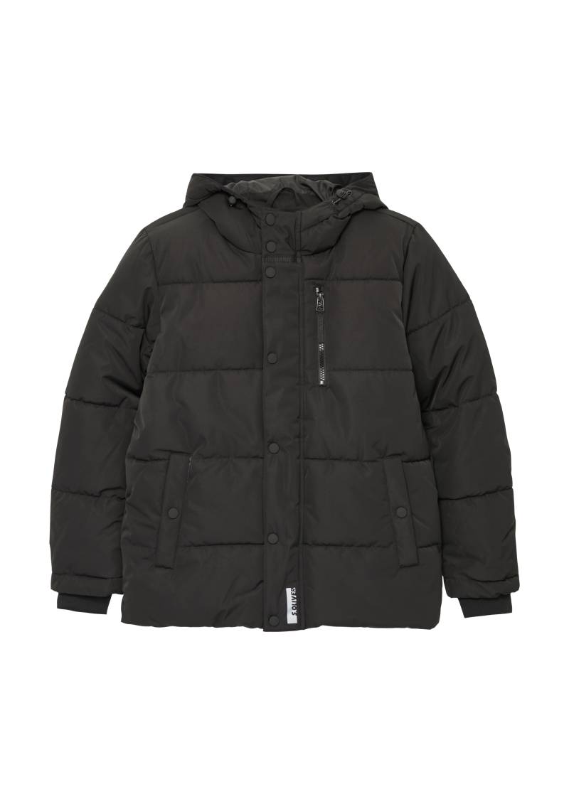 s.Oliver - Gesteppte Jacke mit Fleecefutter und verstellbarem Saum, Jungen, schwarz von s.Oliver
