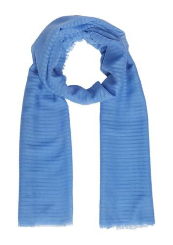 s.Oliver Gestreifter Schal aus Webware mit Fransen royalblau ONESIZE von s.Oliver
