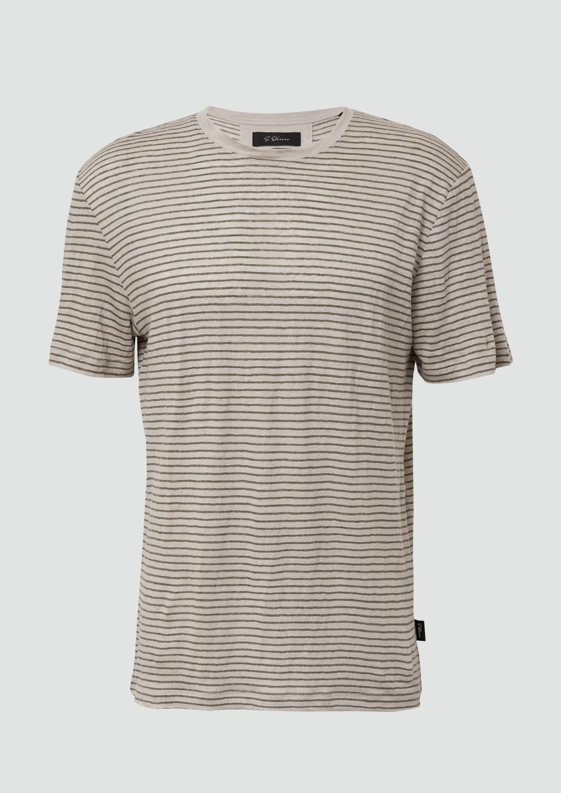 s.Oliver - Gestreiftes Flammgarn-Shirt aus Leinen, Herren, Beige s.Oliver - Gestreiftes Flammgarn-Shirt aus Leinen, Herren, Beige von s.Oliver