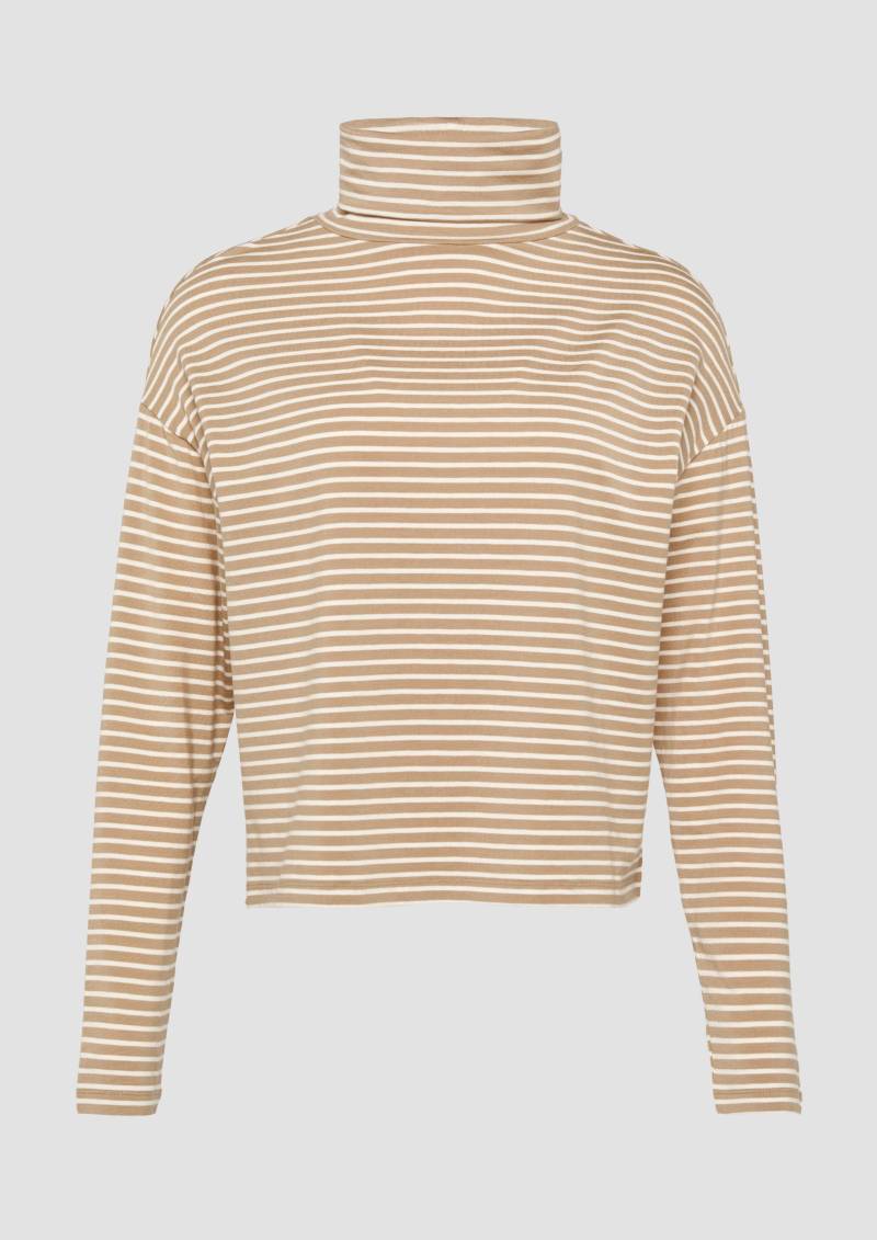 s.Oliver - Gestreiftes Langarmshirt im Relaxed Fit, Damen, braun von s.Oliver