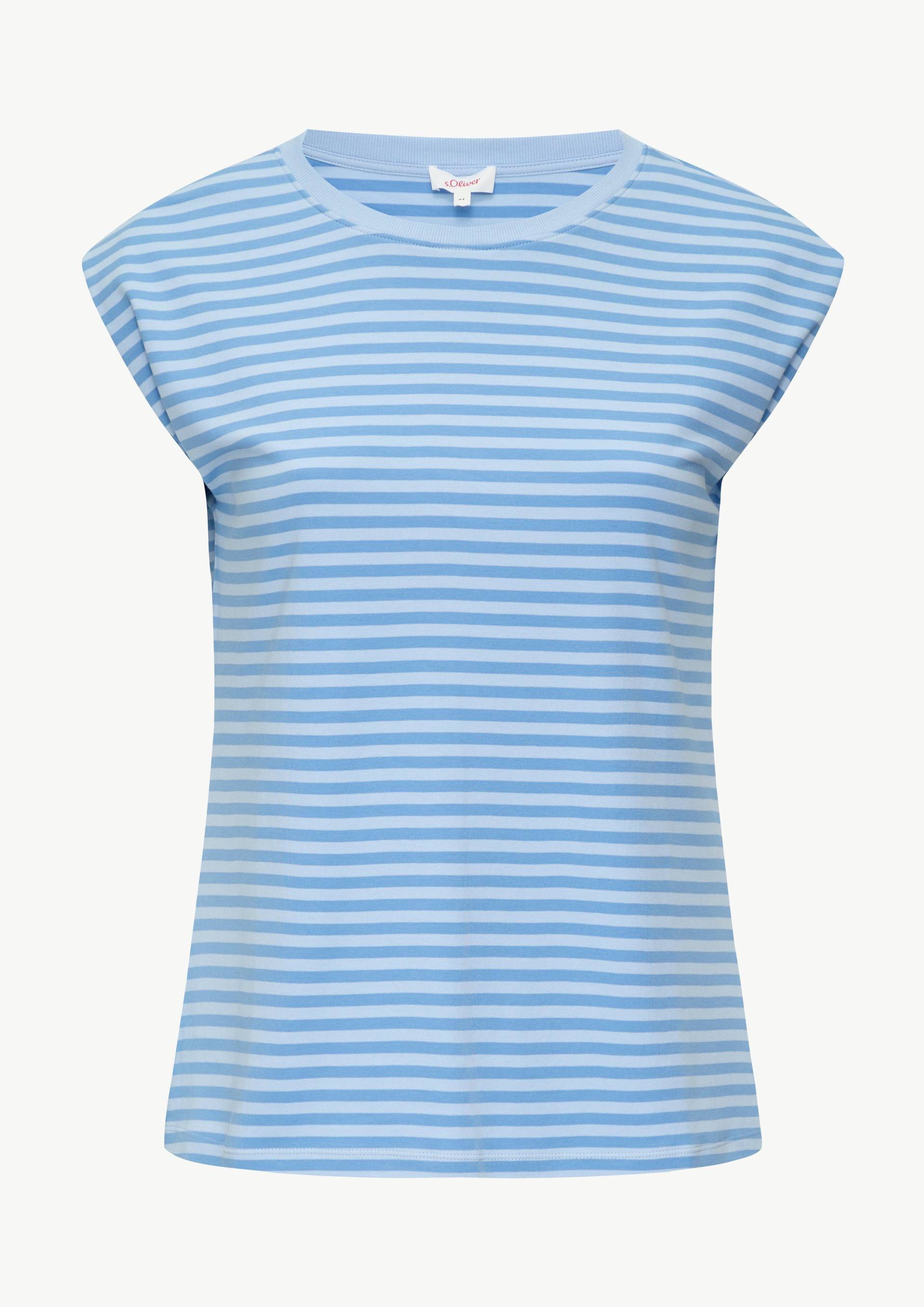 s.Oliver - Gestreiftes Shirt im Relaxed Fit aus Interlock-Jersey, Damen, blau s.Oliver - Gestreiftes Shirt im Relaxed Fit aus Interlock-Jersey, Damen, blau von s.Oliver