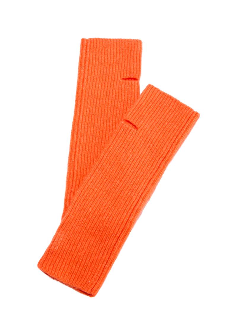 s.Oliver - Gestrickte Pulswärmer, Damen, Orange von s.Oliver