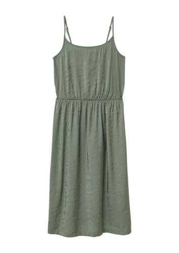 s.Oliver Glänzendes Spaghettiträger-Kleid aus Viskosemix mit elastischer Taille grün 176 von s.Oliver