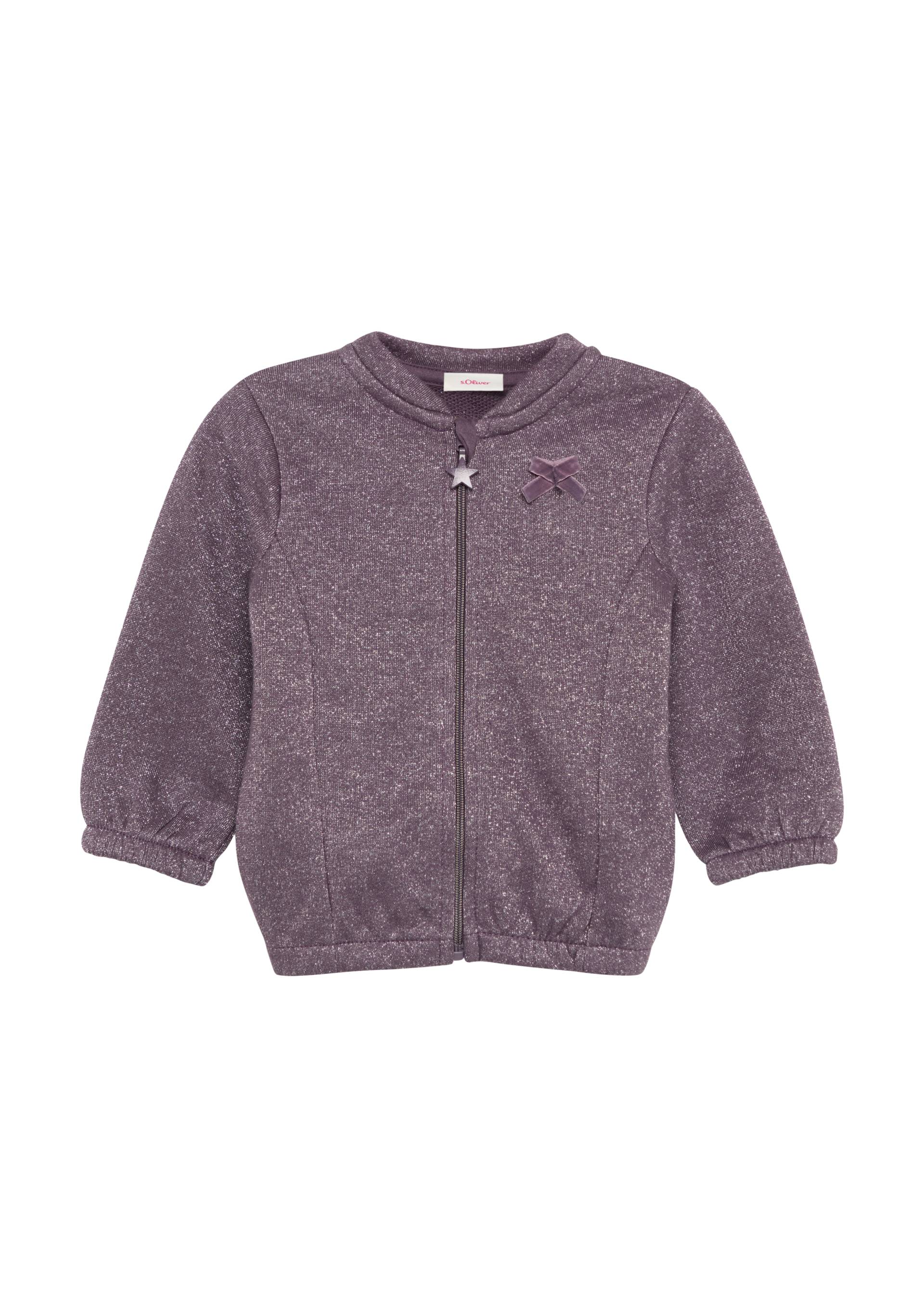 s.Oliver - Glitzernde Sweatjacke mit Sternchen-Reißverschluss, Babys, lila von s.Oliver