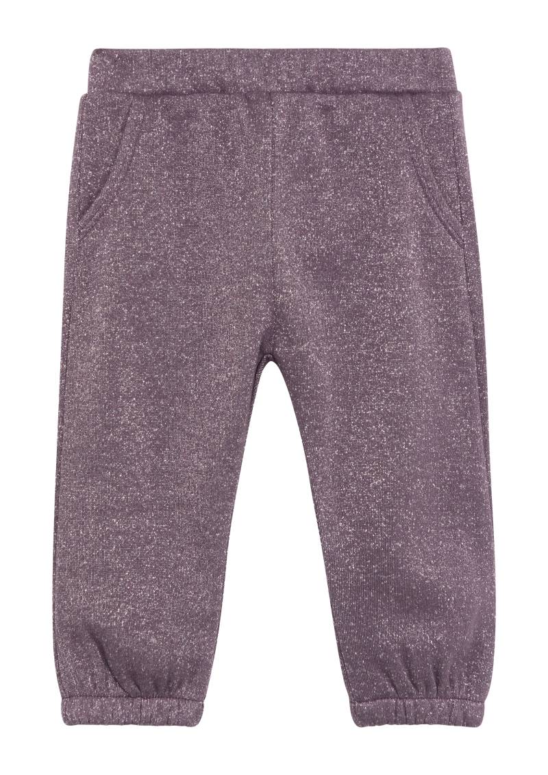 s.Oliver - Glitzernde Sweatpants mit elastischen Bündchen, Babys, lila von s.Oliver