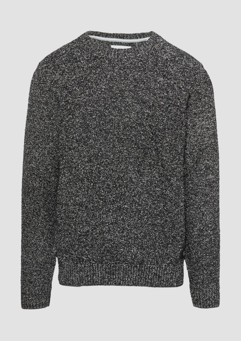 s.Oliver - Grobstrickpullover in Melange-Optik, Herren, schwarz von s.Oliver
