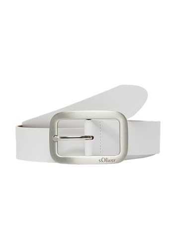 s.Oliver Gürtel aus Leder mit Logo ecru 105 von s.Oliver