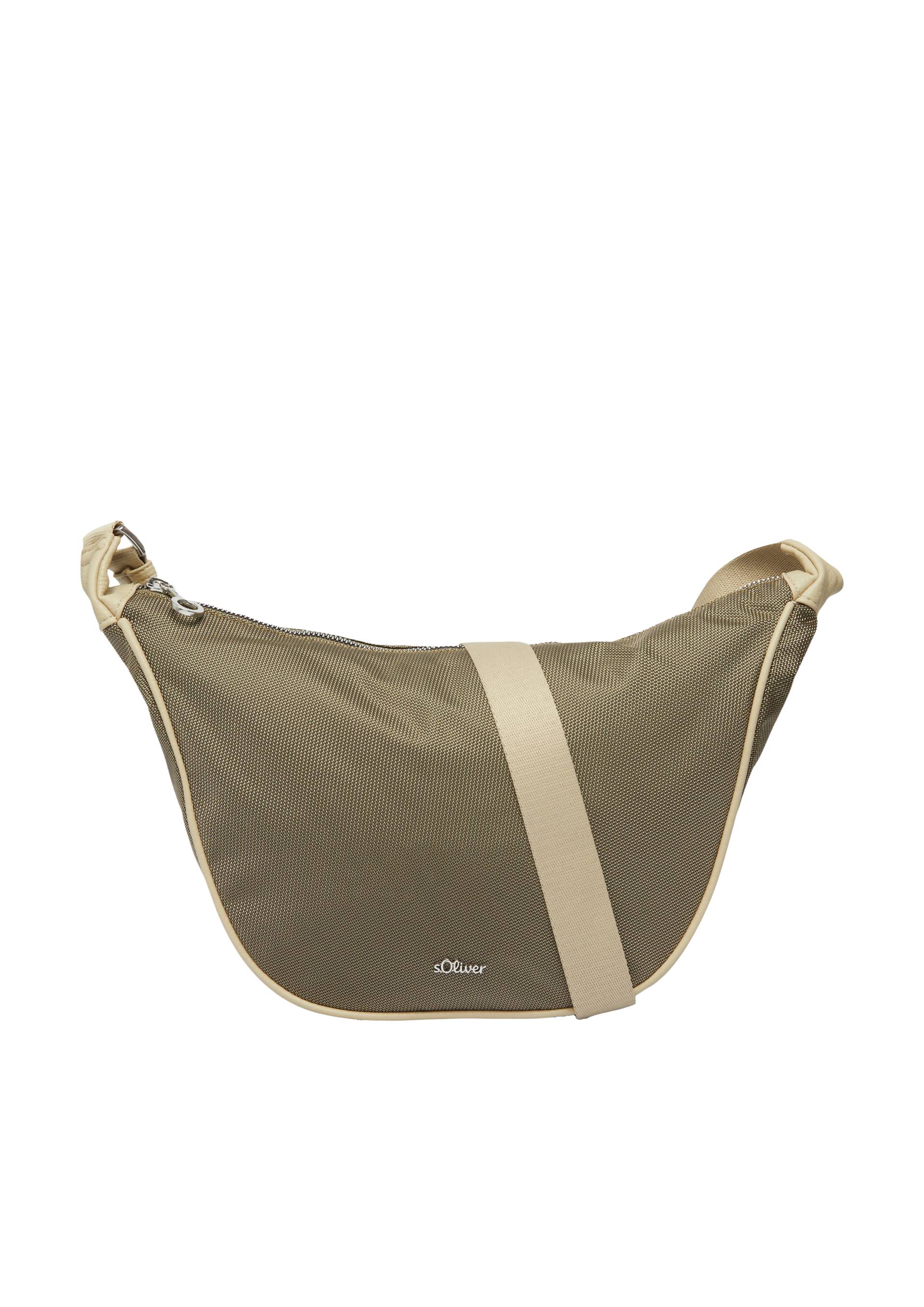 s.Oliver - Halbmondtasche mit Reißverschlussfach und Logo, Damen, beige|olive s.Oliver - Halbmondtasche mit Reißverschlussfach und Logo, Damen, beige|olive von s.Oliver