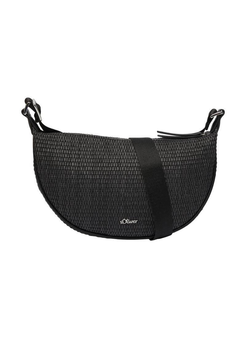 s.Oliver - Halbmondtasche mit Twillfutter, Damen, schwarz von s.Oliver