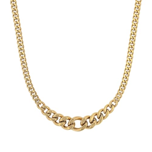 s.Oliver Halskette Edelstahl Damen Halsschmuck, 40+5 cm, Gold, Kommt in Schmuck Geschenk Box, 2039749 von s.Oliver