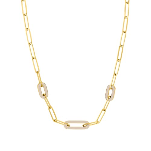 s.Oliver Halskette Edelstahl Damen Halsschmuck, 42+3 cm, Gold, Kommt in Schmuck Geschenk Box, 2037986 von s.Oliver