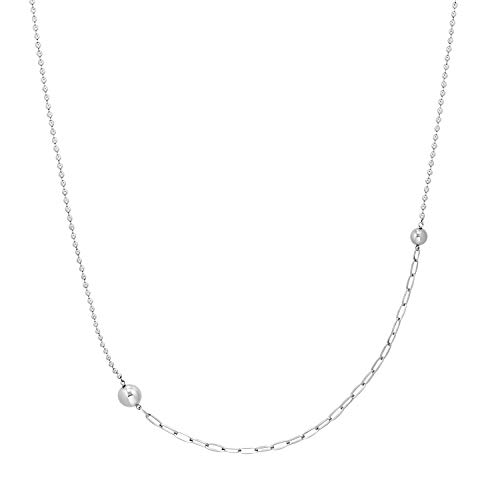 s.Oliver Halskette Edelstahl Damen Halsschmuck, 72+5 cm, Silber, Kommt in Schmuck Geschenk Box, 2031477 von s.Oliver