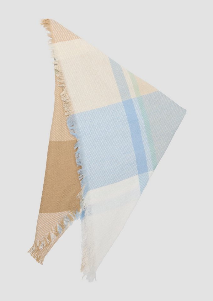s.Oliver Halstuch Dreieckiger Schal aus Viskosemix mit Karomuster, Artwork s.Oliver Halstuch Dreieckiger Schal aus Viskosemix mit Karomuster, Artwork von s.Oliver