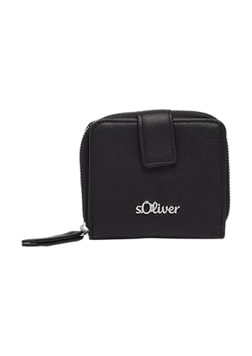 s.Oliver Handliches Portemonnaie mit Reißverschlussfach und Logo-Detail schwarz ONESIZE von s.Oliver