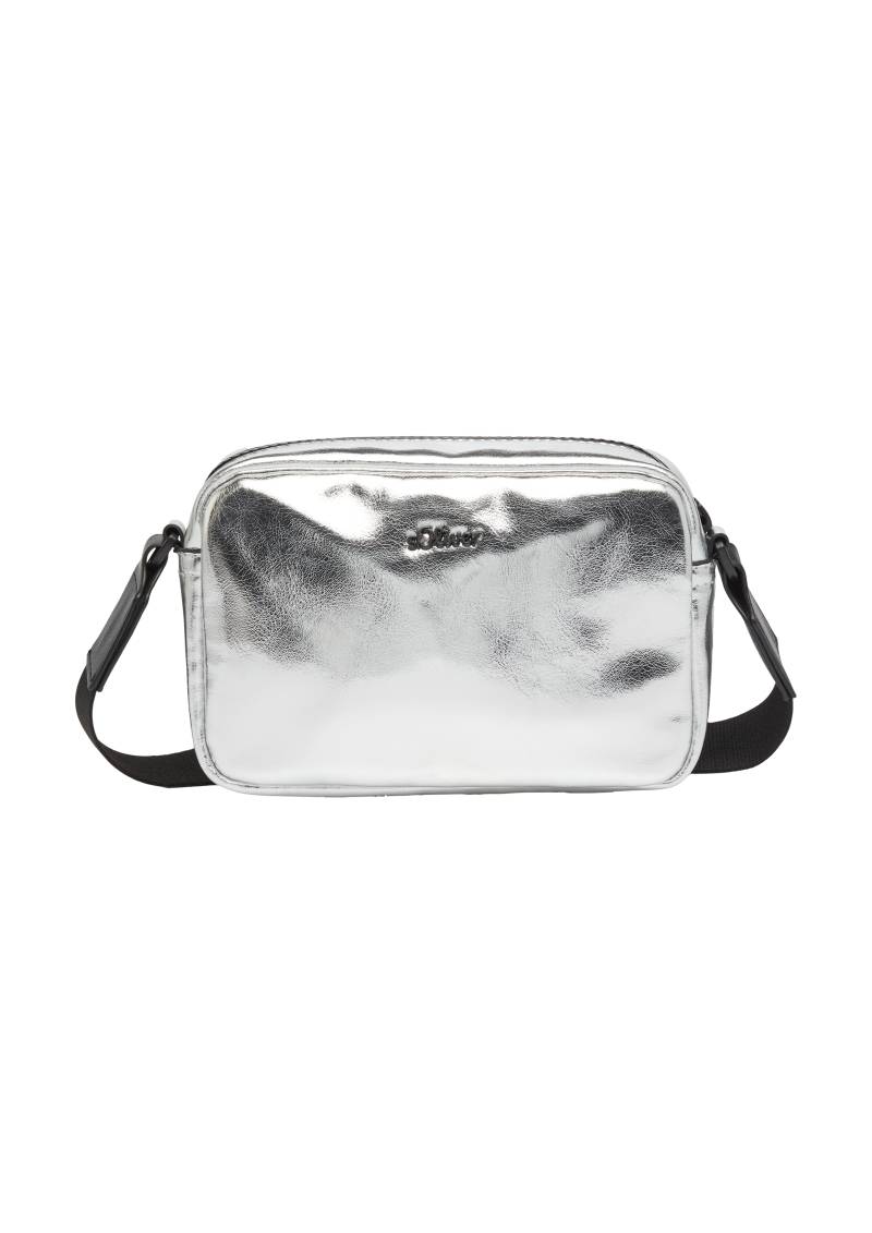 s.Oliver - Handtasche in Metallic-Optik, Damen, silber von s.Oliver