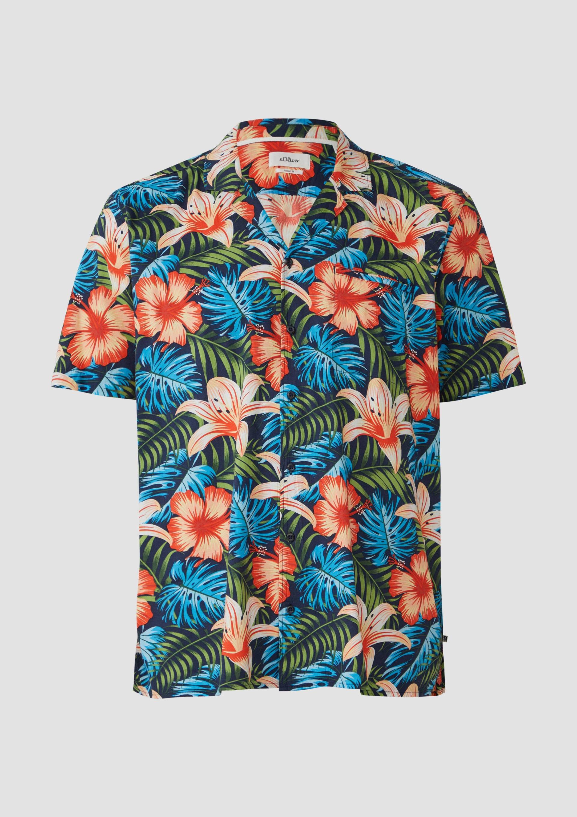 s.Oliver - Resort Fit: Kurzarmhemd aus Viskosemix mit Brusttasche, Herren, blau s.Oliver - Resort Fit: Kurzarmhemd aus Viskosemix mit Brusttasche, Herren, blau von s.Oliver