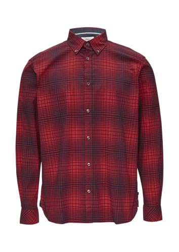 s.Oliver Regular Fit: Hemd aus Baumwollstretch mit Button-Down-Kragen rubinrot M von s.Oliver