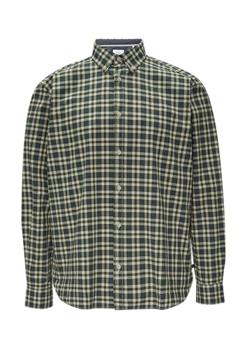 s.Oliver Regular Fit: Hemd aus Baumwollstretch mit Button-Down-Kragen olivgrün M von s.Oliver
