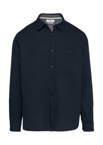 s.Oliver Regular Fit: Strukturiertes Baumwollhemd mit Brusttasche Navy 3XL von s.Oliver