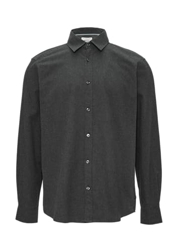 s.Oliver Regular Fit: Flanellhemd aus Baumwolle dunkelgrau XXL von s.Oliver