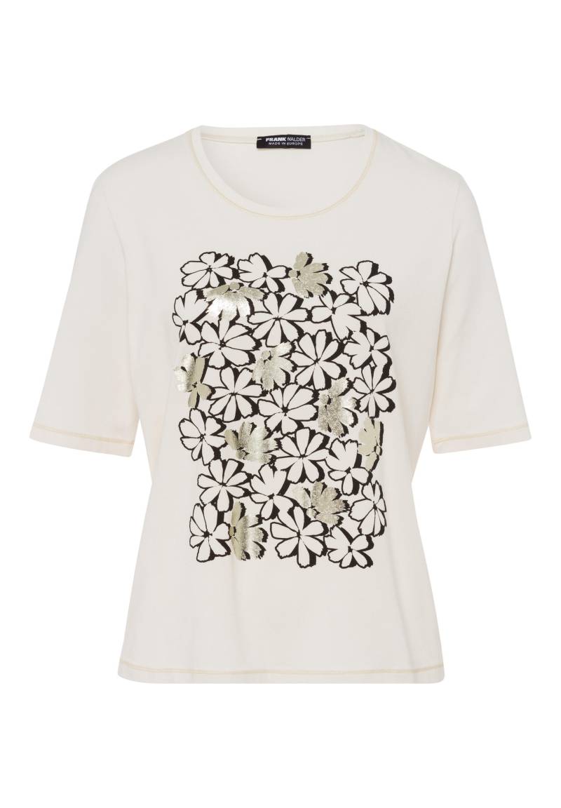 FRANK WALDER - Shirt MONOCHROME ESSENCE mit Placement-Print schwarz/cashew - Gr. - 36 von FRANK WALDER
