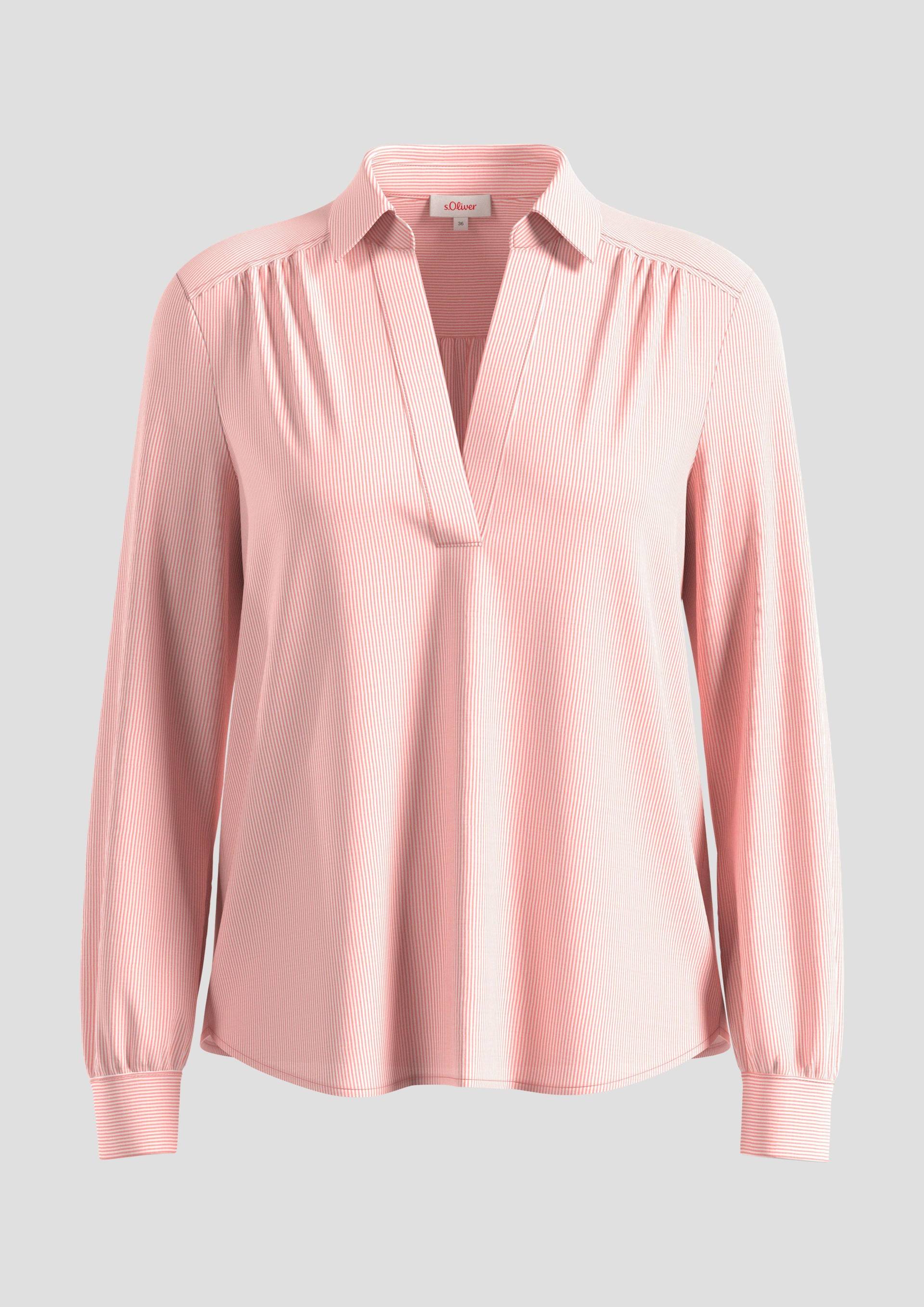 s.Oliver - Hemdbluse aus Baumwoll-Viskosemix, Damen, Rosa s.Oliver - Hemdbluse aus Baumwoll-Viskosemix, Damen, Rosa von s.Oliver