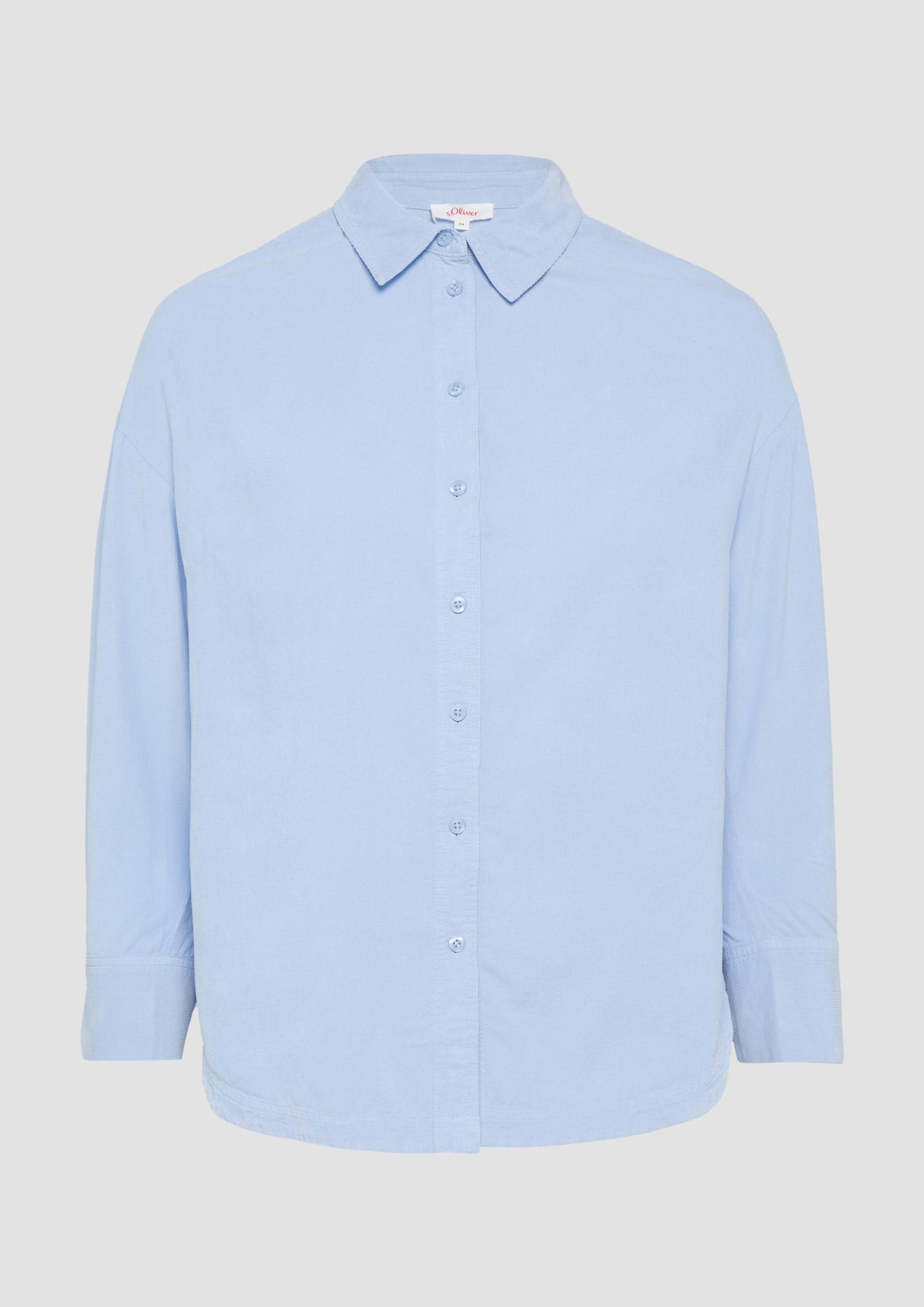 s.Oliver - Hemdbluse aus Feincord, Damen, blau s.Oliver - Hemdbluse aus Feincord, Damen, blau von s.Oliver