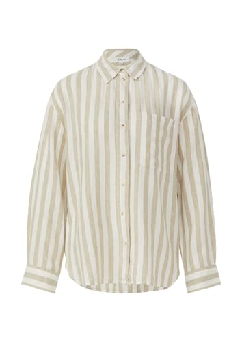 s.Oliver Hemdbluse aus Leinenmix im Relaxed Fit Hellbraun 42 von s.Oliver