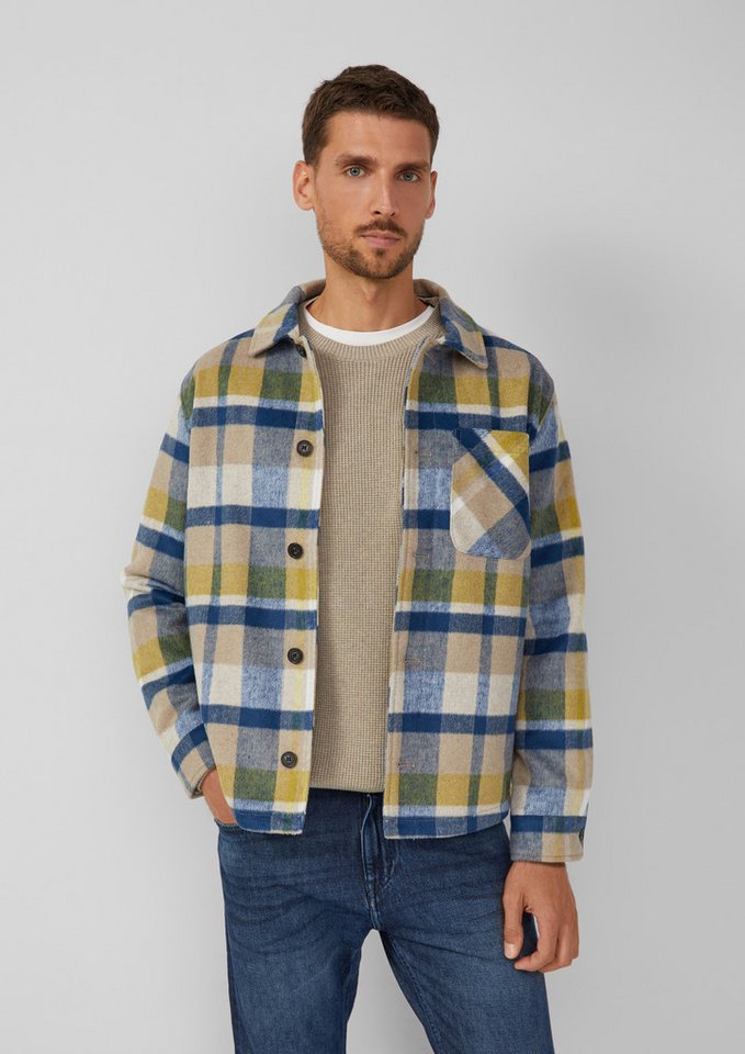 s.Oliver Hemdjacke Outdoor-Jacke Kariertes Overshirt mit seitlichen Eingrifftaschen von s.Oliver
