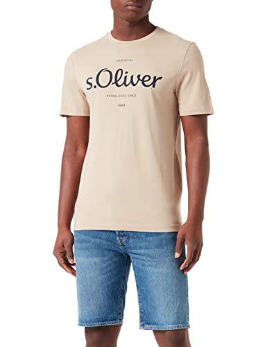 s.Oliver Herren, Brad Slim Fit T-Shirt, Kurzarm, Brown, S von s.Oliver