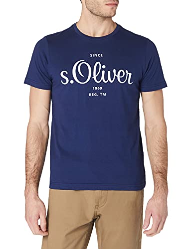 s.Oliver Herren 130.10.106.12.130.2063452 T-Shirt, Blau, L von s.Oliver