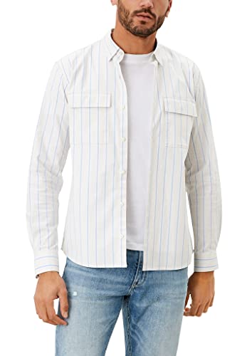 s.Oliver Herren 130.10.202.11.120.2109892 Shirt, Offwhite Stripes, XL EU von s.Oliver