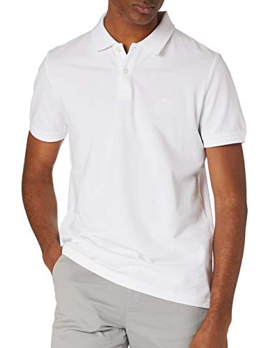 s.Oliver Herren Poloshirt Kurzarm Regular Fit Polohemd, Blanco (White), L von s.Oliver