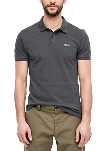 s.Oliver Herren Poloshirt Kurzarm Regular Fit Polohemd, Grau 9581, S von s.Oliver