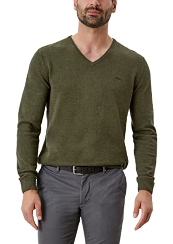 s.Oliver Herren Pullover 10.3.11.17.170.2040666, Khaki/Oliv Melange, L von s.Oliver