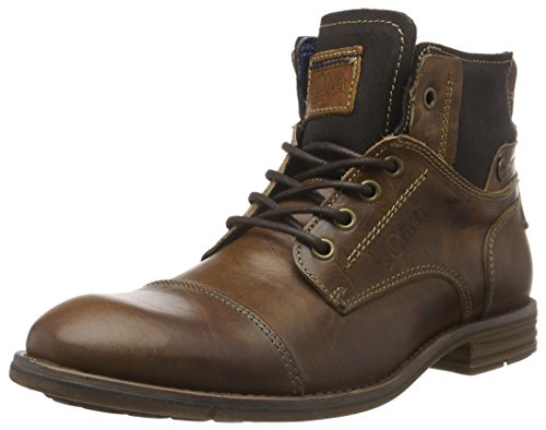 s.Oliver Herren 15209 Kurzschaft Stiefel, Braun (Cognac 305) von s.Oliver