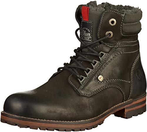 s.Oliver Herren 16235-31 Combat Boots, Schwarz (Black 1) von s.Oliver