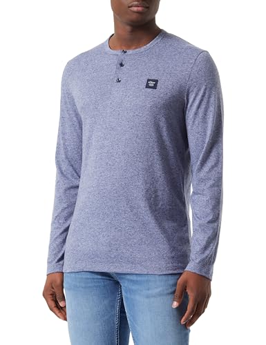 s.Oliver Herren 2138648 Henley Shirt Langarm, meliert, Grey, 3XL von s.Oliver