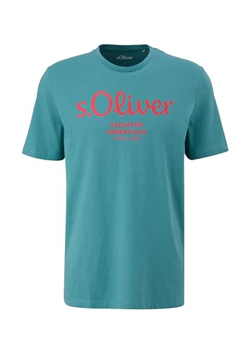 s.Oliver Herren 2139909 T-Shirt, türkis 65D1, XL von s.Oliver