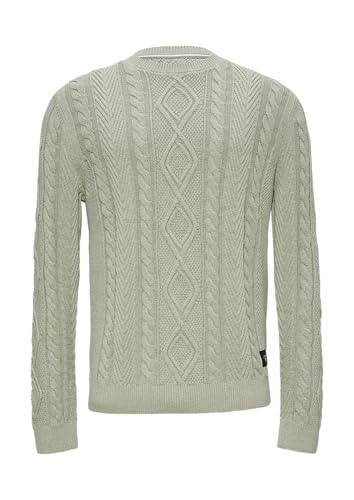 Strickpullover mit Zopfmuster helles beige M von s.Oliver