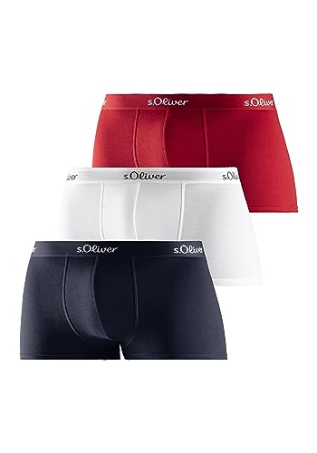 s.Oliver Hipster Basic 3er-Pack für Herren,Größe XXL,Farbe rot blau weiß von s.Oliver