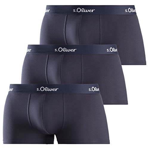 s.Oliver Herren 3X Hipster Boxershorts, Navy, M von s.Oliver