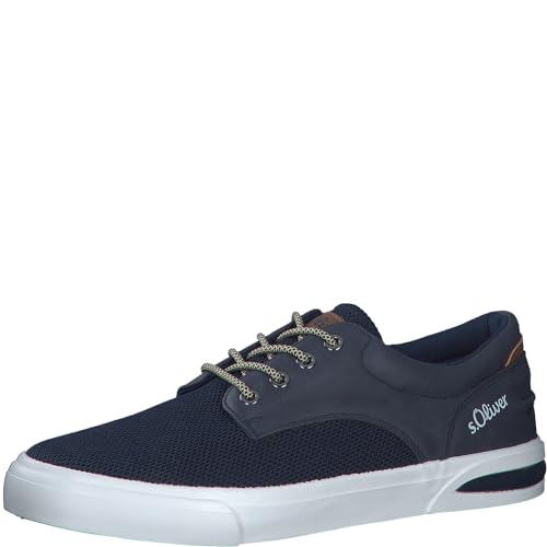 s.Oliver Herren Sneaker flach Freizeit Bequem, Blau (Navy), 41 von s.Oliver