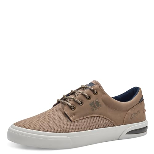 s.Oliver Herren Sneaker flach Freizeit Bequem, Braun (Taupe), 40 von s.Oliver